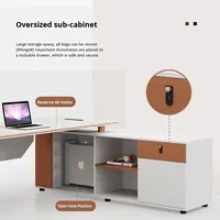 Bureau simple et luxueux en forme de L moderne pour un ordinateur pour une personne mobilier de salon