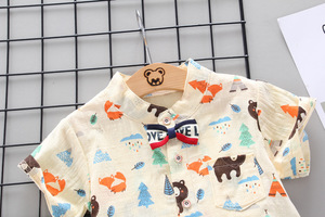 เสื้อผ้าเด็กคุณภาพสูงแบบใหม่ขายส่ง ชุดเสื้อยืดลายการ์ตูนและกางเกงขายส่งจำนวนมาก - Product Image 2