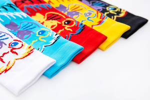 <span class=keywords><strong>Calcetines</strong></span> Deportivos Personalizados OEM con Diseño Geométrico de León, Acolchados y Modernos para Streetwear - Product Image 6