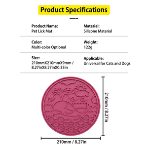 Tapis de léchage en silicone pour chiens et chats, tapis de léchage à alimentation lente avec ventouses, réducteur d'anxiété et d'ennui - Product Image 4