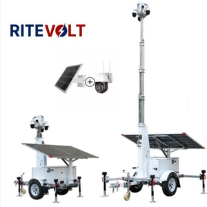 Tour de surveillance solaire mobile double face hors réseau, remorque de surveillance solaire avec autonomie de 4 jours, résistante aux intempéries pour la sécurité <span class=keywords><strong>publique</strong></span> - Product Image 1