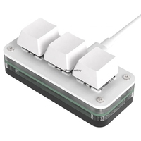 Mini clavier macro à une main, 3 touches programmables, clavier de raccourcis pour le jeu, le streaming, l'édition, la copie, le collage, la découpe, outil de productivité