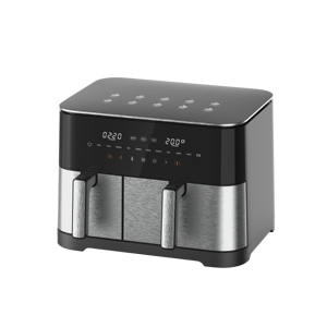 Friteuse à air métallique 11L à double cœur, multifonctionnelle, grande capacité, visible, pour usage domestique et commercial, vente en gros usine - Product Image 1
