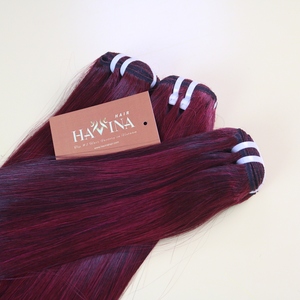 Lots de cheveux humains vietnamiens en gros, couleur vin rouge, lisses, double trame, cheveux durables pour le marché africain - Product Image 4