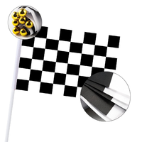 Drapeau de course à carreaux noir et blanc pour arbitre de course, signalisation idéale pour la ligne d'arrivée