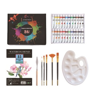 Set di forniture per <span class=keywords><strong>pittura</strong></span> Xinbowen Set di Kit di <span class=keywords><strong>pittura</strong></span> acrilica <span class=keywords><strong>lavabile</strong></span> da 32 pezzi di vendita calda per bambini - Product Image 5