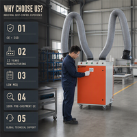 Nouvel extracteur de fumées de soudage industriel avec bras flexible, conception mobile, haute efficacité