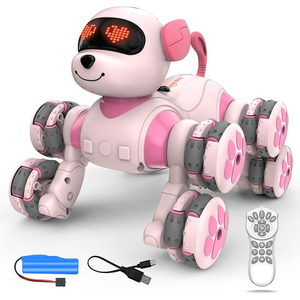 Voiture RC 8 roues motrices, jouet robot chien, <span class=keywords><strong>télécommande</strong></span> 2,4 GHz, jouet interactif intelligent programmable, cadeau pour garçons et filles - Product Image 1