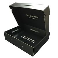 Matériaux ondulé noir pour chaussures et vêtements, boîte cadeau, 12 pièces