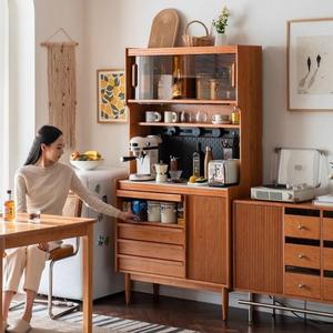 Japanese Style Solid Wood Sideboard Cherry Wood <b>Storage</b> Cabinet For Living Room Small Apartment <b>Narrow</b> Design - Product Image 3