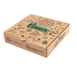Sencai Fabrikant Gegolfd Papier Dozen Voedsel Verpakking Pizza Papier Dozen
