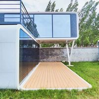 Maisonnette Apple moderne de 40 pieds pour le glamping en plein air, maisonnette Apple à 2 étages, villa préfabriquée en conteneur pour hôtel et jardin