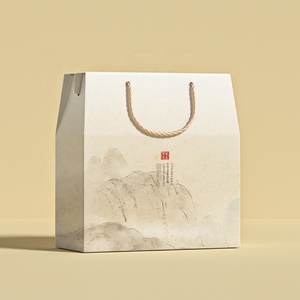 Wholesale Custom Logo Reusable Egg Corrugated Paper <strong>Gift</strong> Bags Embossing Foldable Supermarket Carrier for Red <strong>Wine</strong> Gold - Product Image 2
