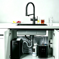 Robinet de cuisine populaire 4-en-1 à ressort, pour eau bouillante instantanée et eau froide