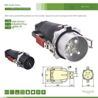 Prise industrielle haute intensité en métal 200A/250A, connecteur aviation avec 4 prises CA pour alimentation terrestre, terminal maritime, aéroport