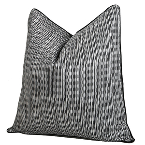 Fodera per cuscino <span class=keywords><strong>grigio</strong></span> nero a righe Jacquard di lusso nordico europeo copricuscino <span class=keywords><strong>cuscini</strong></span> decorativi per divano decorazioni per la casa - Product Image 1