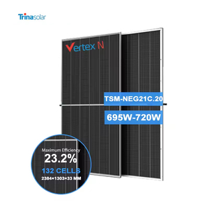 Trina Tấm pin mặt trời giá 700 Watt quang điện 695W <span class=keywords><strong>PV</strong></span> modul 700 W hai mặt tấm pin mặt trời với pin và biến tần - Product Image 2