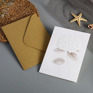 Petite carte de remerciement fraîche de luxe bon marché or rose chaud durable cadeau de fleurs au four bénédiction petite carte de voeux - Product Image 6