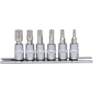 KS TOOLS - 911.1547 1/4'' Bit <b>socket</b> <b>set</b> <b>spline</b> (XZN), M4-M10 (6 pcs) - EAN 4042146565568 HAND <b>SOCKETS</b> 1/4" - Product Image 1