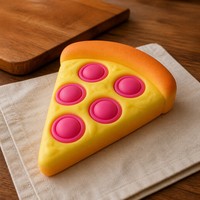 Jouet Squishy Pizza à Remontée Lente, Balle Anti-Stress Réaliste en Forme de Tranche de Pizza, Jouet Sensoriel Doux pour Enfants et Adultes, Idéal pour le Bureau