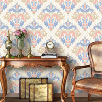 Papier peint floral autocollant, imperméable, pour crédence de cuisine et salle de bain