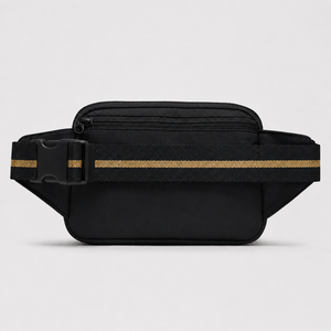 USA Warehouse Waterproof Nylon 2L Waist Pack Gold Zipper Wide Strap Women Yoga Matching Crossbody Fanny <b>Bag</b> - Product Image 5