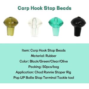Perles d'arrêt d'hameçon de pêche à la carpe Accessoires de carpe Chod Ronnie Stop Rig Pop UP Boilie Stop Terminal Tackle - Product Image 4