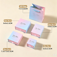 Boîte à bijoux en carton de luxe avec logo personnalisé, en stock, pour emballage de bijoux faits à la main, avec sac en papier