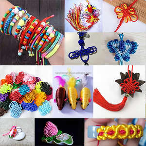 20 مترًا و 2 مكرامي مضفر سلسلة بشرابات ذاتية الصنع مطرزة بالخرز - Product Image 3