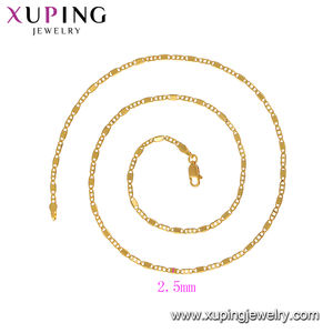 <span class=keywords><strong>Xuping</strong></span>-collar de cadena plana para mujer, Collar chapado en <span class=keywords><strong>oro</strong></span> de 24 quilates, joyas baadas en <span class=keywords><strong>oro</strong></span> por mayor, 46913 - Product Image 3