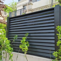 Clôture de jardin en alliage d'aluminium de bonne qualité, traitée thermiquement, finition peinture poudrée - Écologique, durable, design moderne, résistante aux intempéries
