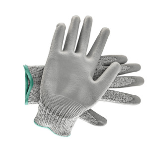 Guantes de Trabajo de Seguridad Anti-Corte con Recubrimiento de HPPE Nivel 5 y Baño de PU, Guantes a Prueba de Cortes - Product Image 3