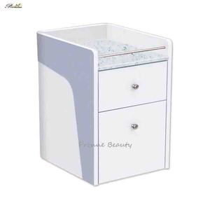 Mobilier de salon spa à ongles mobile de luxe moderne blanc & or résistant à l'acétone <span class=keywords><strong>Kelly</strong></span> Pedi Cart - Product Image 3