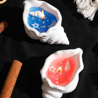 Duftkerzen mit Sternenhimmel-Muscheldesign |   Luxuriöse Gelwachskerzen mit Ozean-Thema für Heimdekoration & Hochzeitsgeschenke im Großhandel