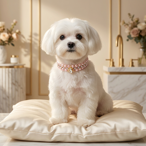 Collier de luxe pour animaux de compagnie en perles avec breloque en forme de coléoptère |   Collier élégant en forme de <span class=keywords><strong>coccinelle</strong></span> pour chats et petits chiens |   Boutique d'accessoires pour chiots - Product Image 2