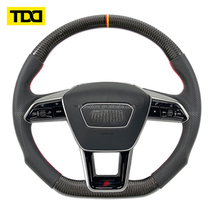 Volante de Fibra de Carbono Real TDD Compatible con Audi A6 A4 A5 A7 Q3 - Product Image 1