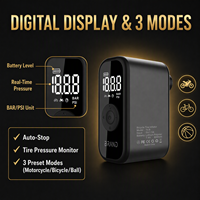 Advanced 150PSI Automatic Mini Bike Pump Brushless Tire Inflator Cordless Digital LCD Fast Charge Type C for Road MTB E Bike