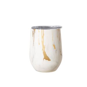 Vaso de Oficina de Acero Inoxidable con Aislamiento al Vacío de Doble Pared, Recubrimiento en Polvo, Forma de Huevo, 12 oz, con Tapa Deslizante para Café, Vino y Hogar, Gran Venta - Product Image 2