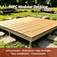 Plancher en bois composite moderne, étanche et à faible entretien, avec hauteur réglable, pour jardin, patio et sous-sol – Direct Usine