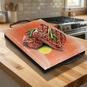 Top Selling 100% Natural Pink Himalaya Salt Cooking Slab Carved Technique <b>Kitchen</b> Use with OEM Private Label Salt Rock - Product Image 1