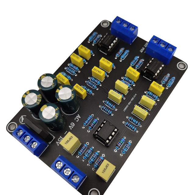 2 Way Active Crossover Filter Treble Bass Audio Speaker Frequency Divider With NE5532 Pre-chip for Modified Audio