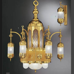 Saudi-Arabien großer Metall-Kronleuchter Kirche Tempel individuelle Dekoration Beleuchtung - Product Image 3