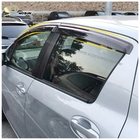 Visera de Ventana de PMMA Inyectado para TOYOTA YARIS VITZ HB XP130 2011-2019, Protector de Ventilación, Protector contra la Intemperie, Cortavientos, Protector de Lluvia