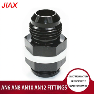 Conector de pasamanos para celda de combustible AN12 mecanizado por CNC, de aluminio anodizado negro, para modificación del sistema de combustible de coches de carreras. - Product Image 2