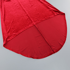 Abito lungo da <span class=keywords><strong>sera</strong></span> da donna in velluto rosso, sexy, con scollo a V, spalline sottili, fiocco, vita impero, senza maniche, senza schienale, lunghezza maxi - Product Image 5
