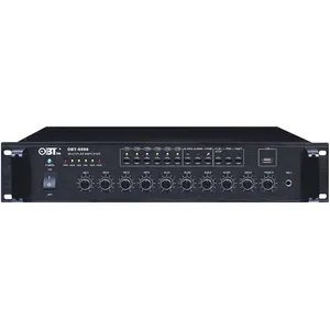 Sistema de Audio y reproductor MP3, amplificador de 6 canales, 550 V, con alarma de fuego, USB, multihabitación, OBT-6556, 100 W