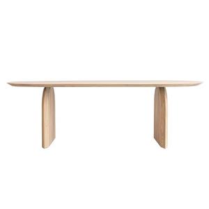 Mesa y Sillas de Comedor de Madera Maciza Estilo Japonés, Mesa de Comedor para Apartamentos Pequeños, Escritorio de Diseño, Mesa Larga, Ovalada de Madera - Product Image 5