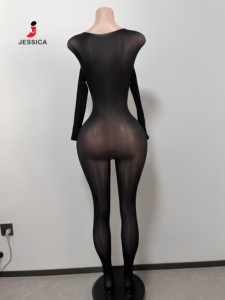 Y9120 – Sexy Nachthemd Dessous Erotischer Bodysuit Glänzende Ölglanz-Strümpfe Hochdichte Enge Strumpfhose Damen Reizwäsche - Product Image 4