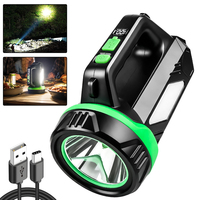 Lanterne LED rechargeable solaire USB avec affichage numérique, lampe torche portable, batterie externe, projecteur de camping solaire extérieur