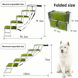 สนามหญ้าเทียมกลางแจ้งสัตว์เลี้ยงที่รับน้ำหนักได้สูงสำหรับเข้าและ<span class=keywords><strong>ออก</strong></span>จากรถสัตว์เลี้ยงสุนัขติด<span class=keywords><strong>รถ</strong></span> - Product Image 6